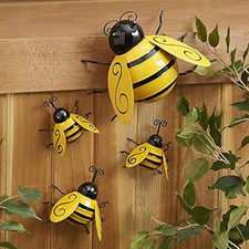 4 Stücke Metall Bienen