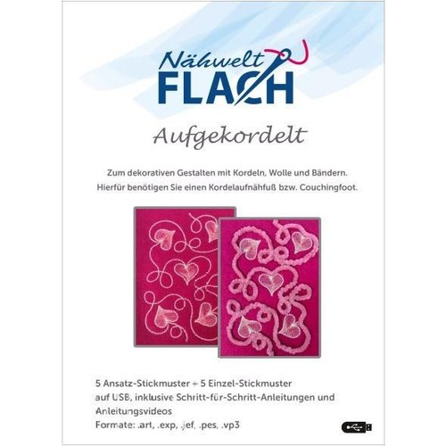 Nähwelt flach stickmuster usb - flach,