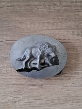 Gürtelschnalle einsamer Wolf Westrern Indianer Gürtel Wechselschnalle Buckle 