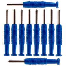 ✅Bananenstecker 2mm 10 Stück in Blau Hirschmann MST3 Laborstecker Mini Stecker