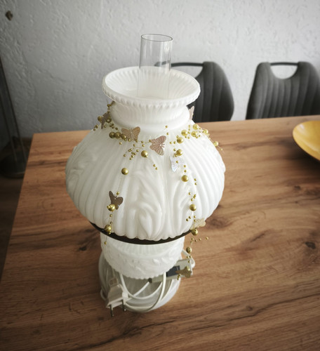Vintage tischlampe glas - vintage,
