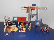 Playmobil Kran Container LKW Baustelle