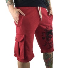 Yakuza Shorts Herren Sweatshorts kurze Hose SSB8057 Farbe Rot