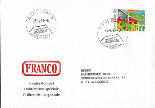 Schweiz brief sst - sst, 1993