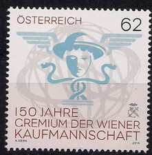 2014  Österreich  Mi. 3161 **MNH   150 Jahre Gremium der Wiener Kaufmannschaft