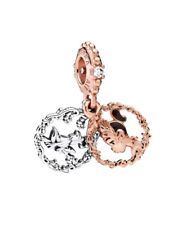 Pandora Disney Prinzessin Tiana Doppelter Charm Anhänger Rose & Silber 925...