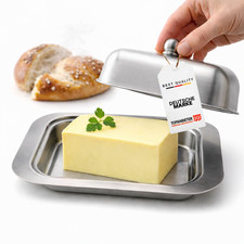 Butterdose edelstahl matt - butterdose,