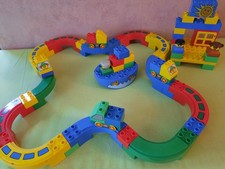 Lego Duplo Konvolut - Autobahn mit 4 Fahrzeugen Boot Gebäude Zubehör Vintage