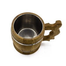 Rustikaler bierkrug aus eiche - rustikaler,