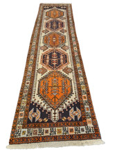 Perserteppich Orientteppich Handgeknüpfter Teppich Heris 300x75cm