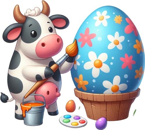 Aquarell ostern baby kuh - aquarell,