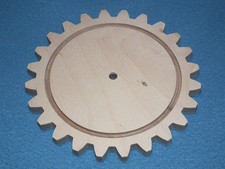 Holz Zahnrad 9 mm dick 12,8 cm