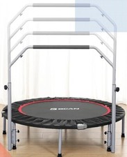 BCAN 102 cm Klappbares Fitness-trampolin, mit Haltestange