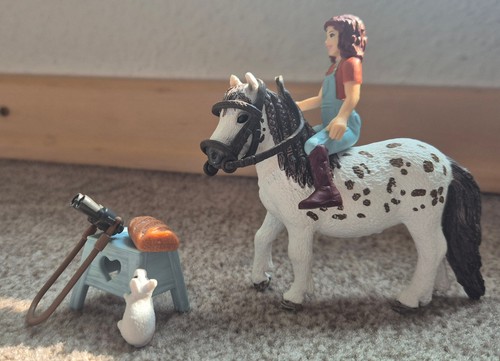 Schleich pony mit reiterin - schleich,