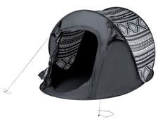 CRIVIT Pop up Wurfzelt Camping Zelt Automatikzelt 2 Personen schwarz/weiß