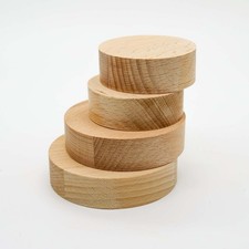 3 Runde Holzscheiben Buche /