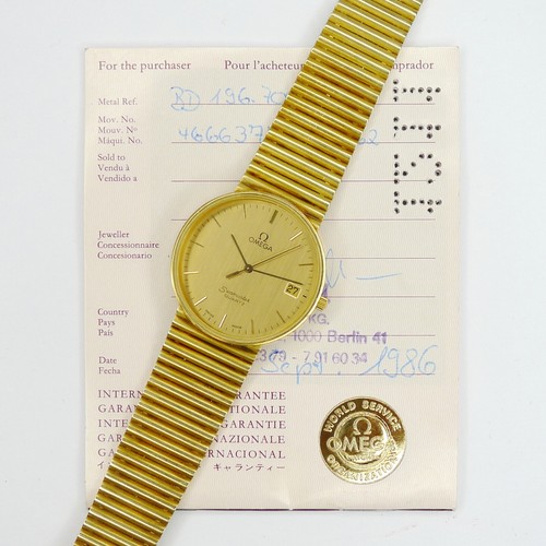 Omega seamaster quartz 14ct - omega, in