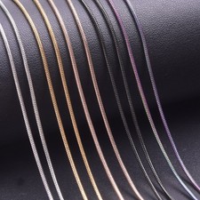 Schlangenkette Silberkette Silber Gold Rose Schwarz Edelstahl 50/60/70cm