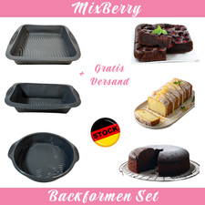 ✅3er Set Backformen aus Silikon Kastenform Kuchenform Brotform Silikonformen