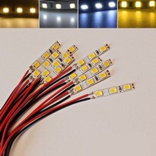 Mini LED Beleuchtung Hausbeleuchtung mit Kabel Licht Gebäude RC H0 TT N 10 Stück