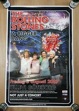 Very rare Rolling Stones A Bigger Bang 2007 Tour Poster Göteburg 90x60