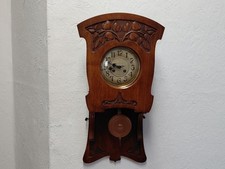 Regulator Wanduhr Werk LK Jugendstil um 1905 verziert Blumen Läft TOP! #257658