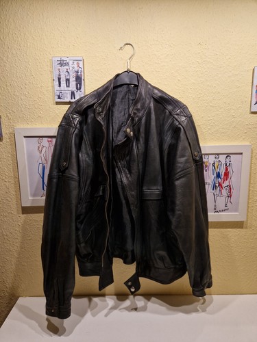 Lederjacke noir vintage 80er - lederjacke,