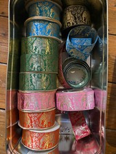 Sariborte Indien Elefanten Floral und Bunt