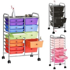 Schubladenwagen Badrollwagen Badtrolley Rollcontainer Beistellwagen Kunststoff