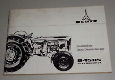 Teilekatalog / Ersatzteilliste Deutz Dieselschlepper D 4505 luftgekühlt