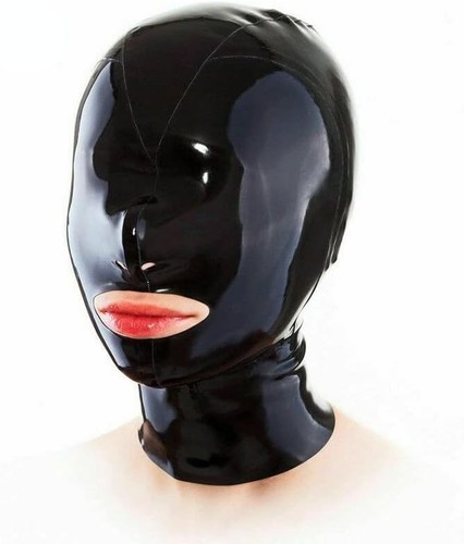 Latex maske schwarz mit - maske,