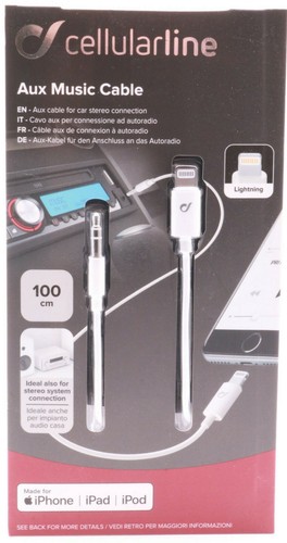 Cellularline aux kabel für - cellularline, 1m