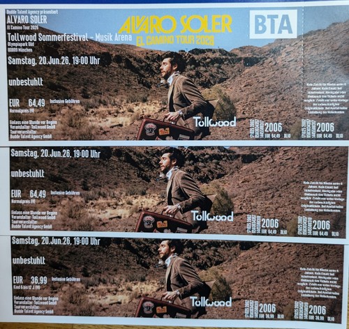 Konzert ticket alvaro solver - konzert,