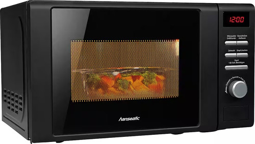 Mikrowelle schwarz mit grill - schwarz,