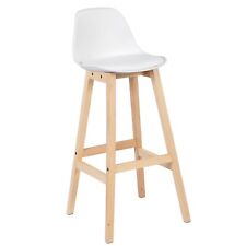 1x Barhocker Bistrohocker Barstuhl Tresenhocker Weiß aus Kunstleder hb144ws-1
