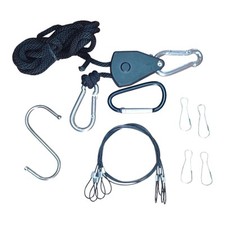 1x Set Seilzug Lampen Aufhänger Seil Abhängung Grow Light Höhenverstellbar 250cm