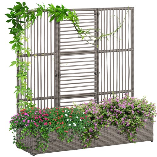 Polyrattan hochbeet mit - polyrattan,