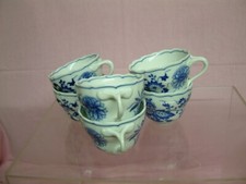 6x Hutschenreuther Mocca/ Teetassen  Porzellan Germany Geschirr Zwiebelmuster