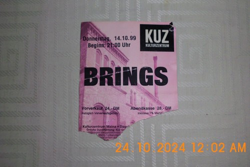 Brings konzertkarte - "brings",