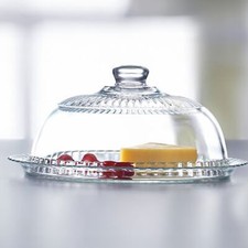 Servierplatte mit Deckel Luminarc 32 cm Servierteller Rund Glas Transparent