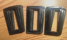 Konvolut 30 alte Etikettenrahmen  ca. 8,5cm x 4,5cm Metall schwarz lackiert