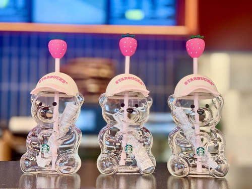 Starbucks bearista pink glass - bearista,