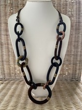 Damen Statement Extravagant Kette Naturmaterial  Halskette Glieder Handarbeit