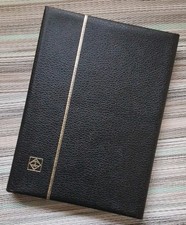 Briefmarkenalbum Einsteckbuch 30 schwarze Seiten A4 wattierter Einband