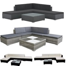 Gartenmöbel Poly Rattan Lounge Möbel-Garten Garnitur Sitzgruppe Sofa Set