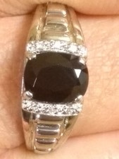 Ring Onyx HERREN 925 Silber, Ring Durchmesser ca.20mm, Onyx Stein ca.9mmx7mm