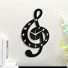 Wanduhr mit Musiknote, leise
