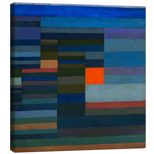 Leinwandbild feuer abends - abends,