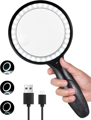 Leselupe mit licht 30x - 60x, usb