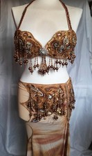 Profi Bauchtanz Kostüm, gold